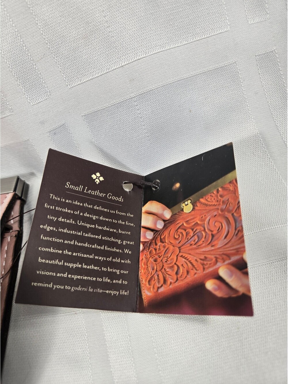 Patricia Nash Cauchy Tooled Rose Leather Clutch Wallet NWT - Picture 14 of 15